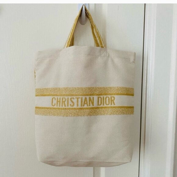 ✨✨✨LABOR DAY SALE ✨✨✨ Dior White & Gold Tote - Picture 1 of 2